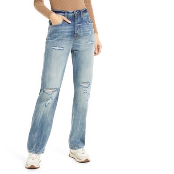 7 For All Man Kind Easy Straight With Destroy In Grand Canyon Size 25 NWT - Picture 5 of 6